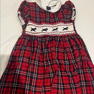 Rachel Riley Red and Black Plaid Kids Dress